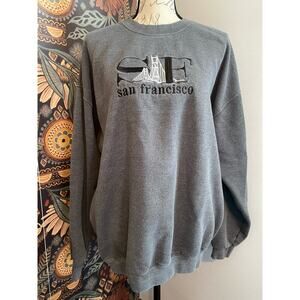 San Francisco Destination Lee Heavyweight Gray Sweatshirt Size Large
